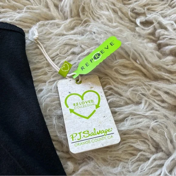 4/$19 NWT P.J. Salvage Reloved Collection recycled plastic black tank top size S - Picture 8 of 8